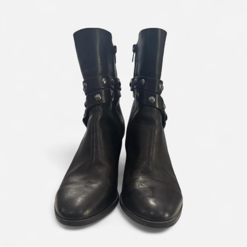 Born Black Leather Ankle Booties